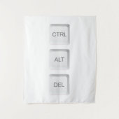 SlipperyJoe's CTRL ALT DEL コンピューターキーボードボタン タペストリー (正面)