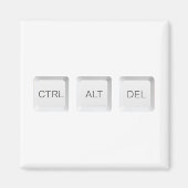 SlipperyJoe's CTRL ALT DEL コンピューターキーボードボタン マグネット (正面)