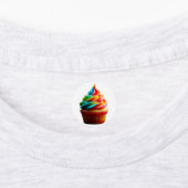 SlipperyJoe's dazzling rainbow cupcake swirled fro ラベル (貼付)