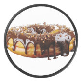 SlipperyJoe's decadent donut covered thick glossy アイスホッケーパック (正面)