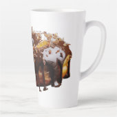 SlipperyJoe's decadent donut covered thick glossy  カフェラテマグ (右)