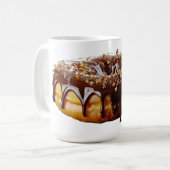 SlipperyJoe's decadent donut covered thick glossy  コーヒーマグカップ (正面左)