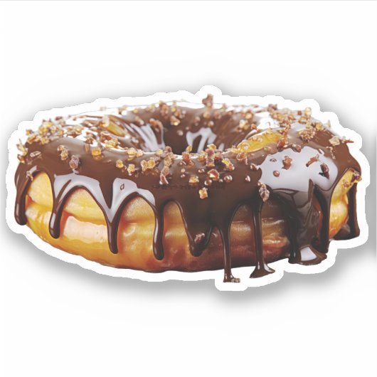 SlipperyJoe's decadent donut covered thick glossy シール (正面)