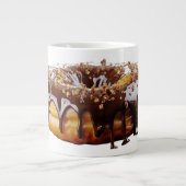 SlipperyJoe's decadent donut covered thick glossy ジャンボコーヒーマグカップ (正面)