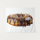 SlipperyJoe's decadent donut covered thick glossy  タペストリー (正面(横))