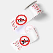 SlipperyJoe's Do Not Spoon 警告 Red's man s サテンリボン (裏面)