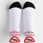 SlipperyJoe's Do Not Spoon 警告 Red's man s ソックス (上部)