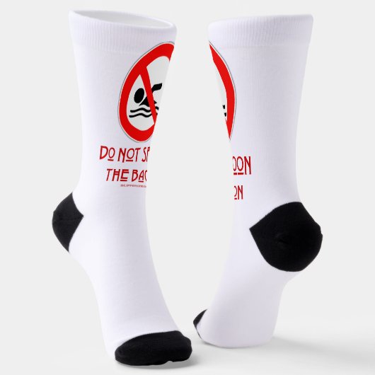 SlipperyJoe's Do Not Spoon 警告 Red's man s ソックス (傾斜あり)