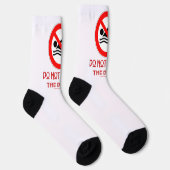 SlipperyJoe's Do Not Spoon 警告 Red's man s ソックス (右)