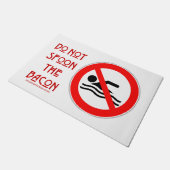 SlipperyJoe's Do Not Spoon 警告 Red's man s ドアマット (アングル)