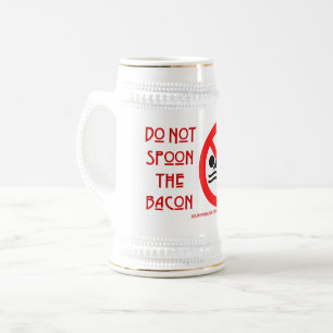 SlipperyJoe's Do Not Spoon 警告 Red's man s ビールジョッキ