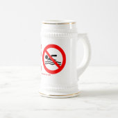 SlipperyJoe's Do Not Spoon 警告 Red's man s ビールジョッキ (正面右)