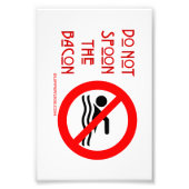 SlipperyJoe's Do Not Spoon 警告 Red's man s フォトプリント (正面)