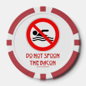 SlipperyJoe's Do Not Spoon 警告 Red's man s ポーカーチップ (正面)