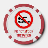 SlipperyJoe's Do Not Spoon 警告 Red's man s ポーカーチップ (裏面)