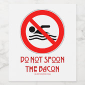 SlipperyJoe's Do Not Spoon 警告 Red's man s ワインラベル (シングルラベル)