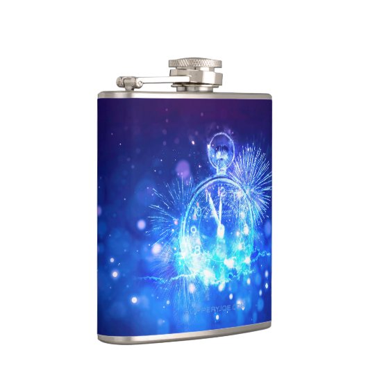 SlipperyJoe's electric thrill New Year’s Eve clock フラスク (右)