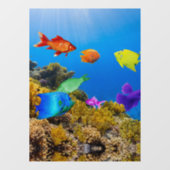 SlipperyJoe's Fishプライド熱帯青紫色 ウィンドウサイン (シート)