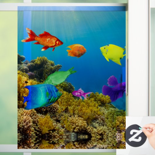 SlipperyJoe's Fishプライド熱帯青紫色 ウィンドウサイン (ホーム)