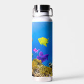 SlipperyJoe's Fishプライド熱帯青紫色 ウォーターボトル (背面)