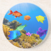 SlipperyJoe's Fishプライド熱帯青紫色 コースター (正面)
