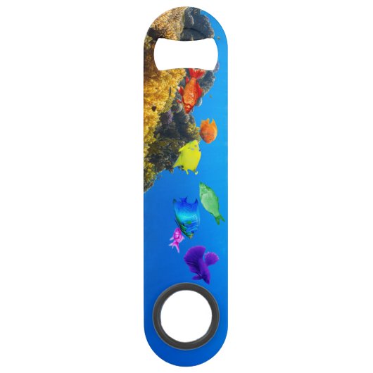 SlipperyJoe's Fishプライド熱帯青紫色 スピード栓抜き (裏面)