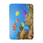 SlipperyJoe's Fishプライド熱帯青紫色 バスマット (正面縦)