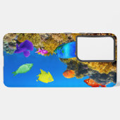 SlipperyJoe's Fishプライド熱帯青紫色 Samsung Galaxyケース (左側面)