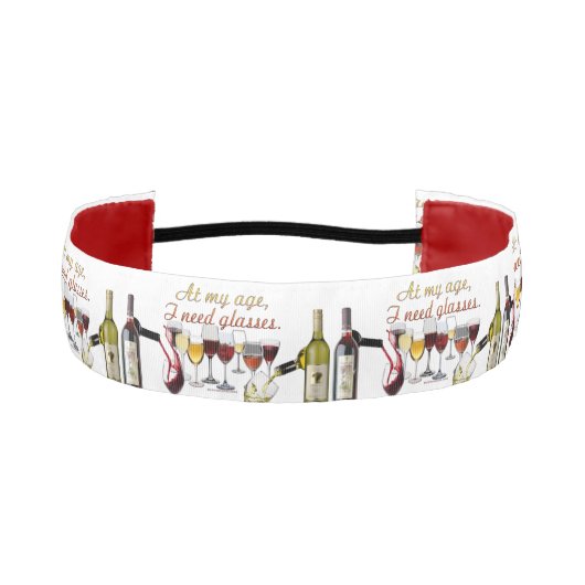SlipperyJoe's Glasses発酵ブドウのワインプーリン アスレチックヘッドバンド (正面)