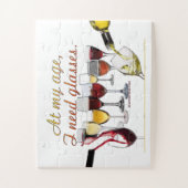 SlipperyJoe's Glasses発酵ブドウのワインプーリン ジグソーパズル (縦)