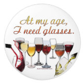 SlipperyJoe's Glasses発酵ブドウのワインプーリン セラミックノブ (正面)