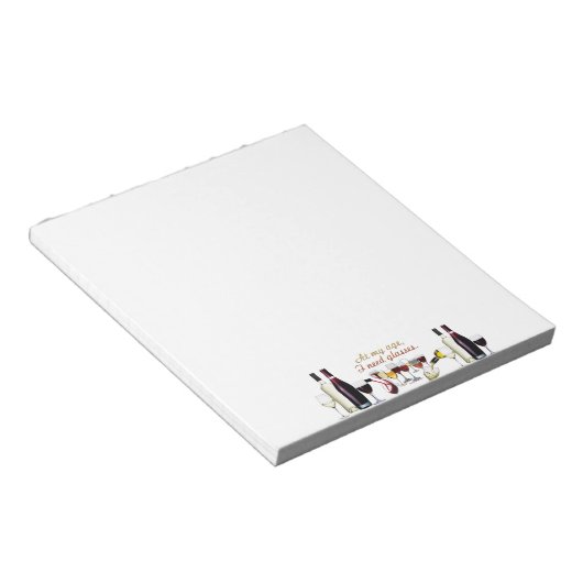 SlipperyJoe's Glasses発酵ブドウのワインプーリン ノートパッド (アングル)