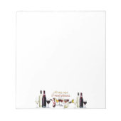 SlipperyJoe's Glasses発酵ブドウのワインプーリン ノートパッド (正面)