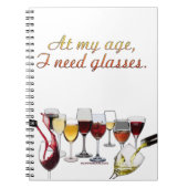 SlipperyJoe's Glasses発酵ブドウのワインプーリン ノートブック (正面)