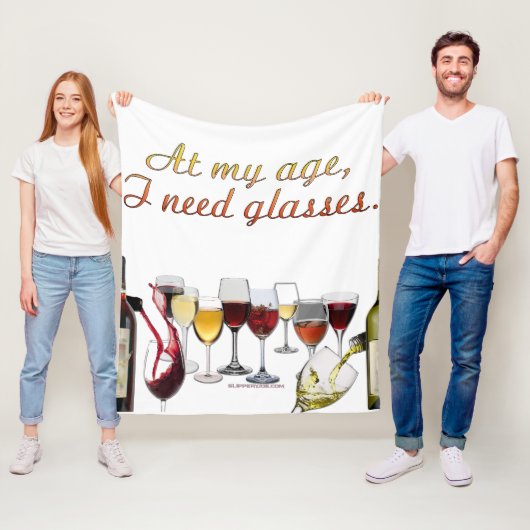 SlipperyJoe's Glasses発酵ブドウのワインプーリン フリースブランケット (インサイチュ)