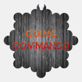 SlipperyJoe's Going Commando はっきりした red orange let オーナメントカード (裏面)