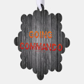 SlipperyJoe's Going Commando はっきりした red orange let オーナメントカード (左)