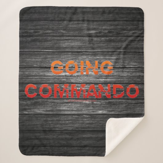 SlipperyJoe's Going Commando はっきりした red orange let シェルパブランケット (正面)