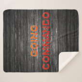 SlipperyJoe's Going Commando はっきりした red orange let シェルパブランケット (正面(横))