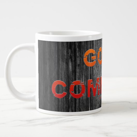 SlipperyJoe's Going Commando はっきりした red orange let ジャンボコーヒーマグカップ (左)