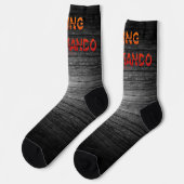 SlipperyJoe's Going Commando はっきりした red orange let ソックス (左)
