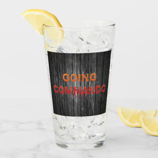 SlipperyJoe's Going Commando はっきりした red orange let タンブラーグラス (アイス正面)