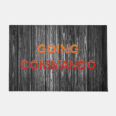 SlipperyJoe's Going Commando はっきりした red orange let ドアマット (正面)