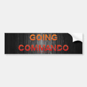 SlipperyJoe's Going Commando はっきりした red orange let バンパーステッカー (正面)