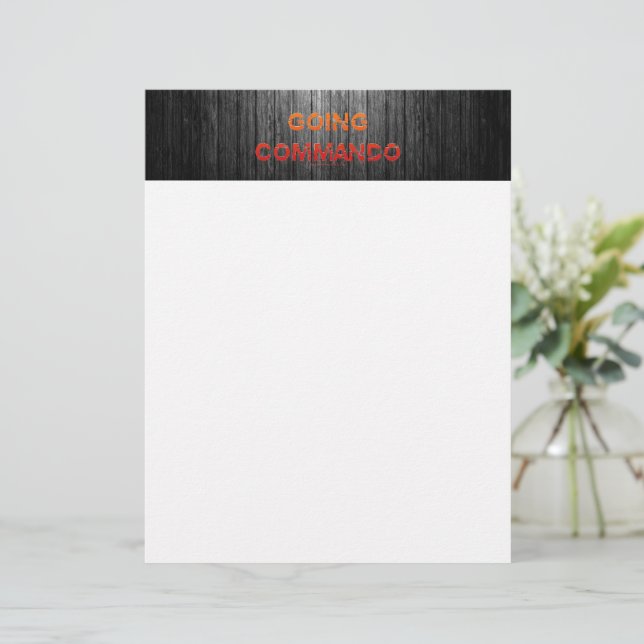 SlipperyJoe's Going Commando はっきりした red orange let レターヘッド (スタンド正面)