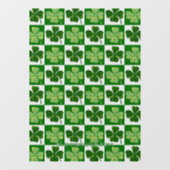 SlipperyJoe's green four-leaf clovers Saint Patric ウィンドウサイン (シート)