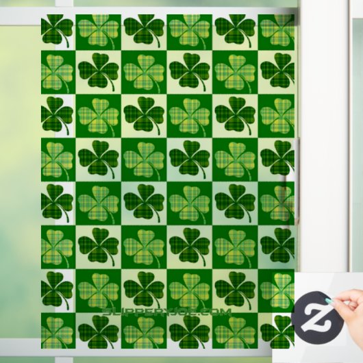 SlipperyJoe's green four-leaf clovers Saint Patric ウィンドウサイン (ホーム)