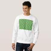 SlipperyJoe's green four-leaf clovers Saint Patric スウェットシャツ (正面フル)