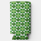 SlipperyJoe's green four-leaf clovers Saint Patric スリム缶クーラー (裏面)