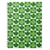 SlipperyJoe's green four-leaf clovers Saint Patric ノートブック (正面)